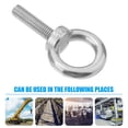 thumbnail image 4 of MasteelfCA 5pcs Eye Bolt M8x30 Stainless Steel Threaded Eye Screw Lifting Device Part, 4 of 7