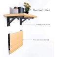 thumbnail image 2 of 2Pcs Folding Shelf Bracket 250Mm Folding Bracket Wall Shelf Heavy Duty Folding Bracket Black Folding Console Bracket For Table Wall Shelf 50Kg Load Bearing, 2 of 5
