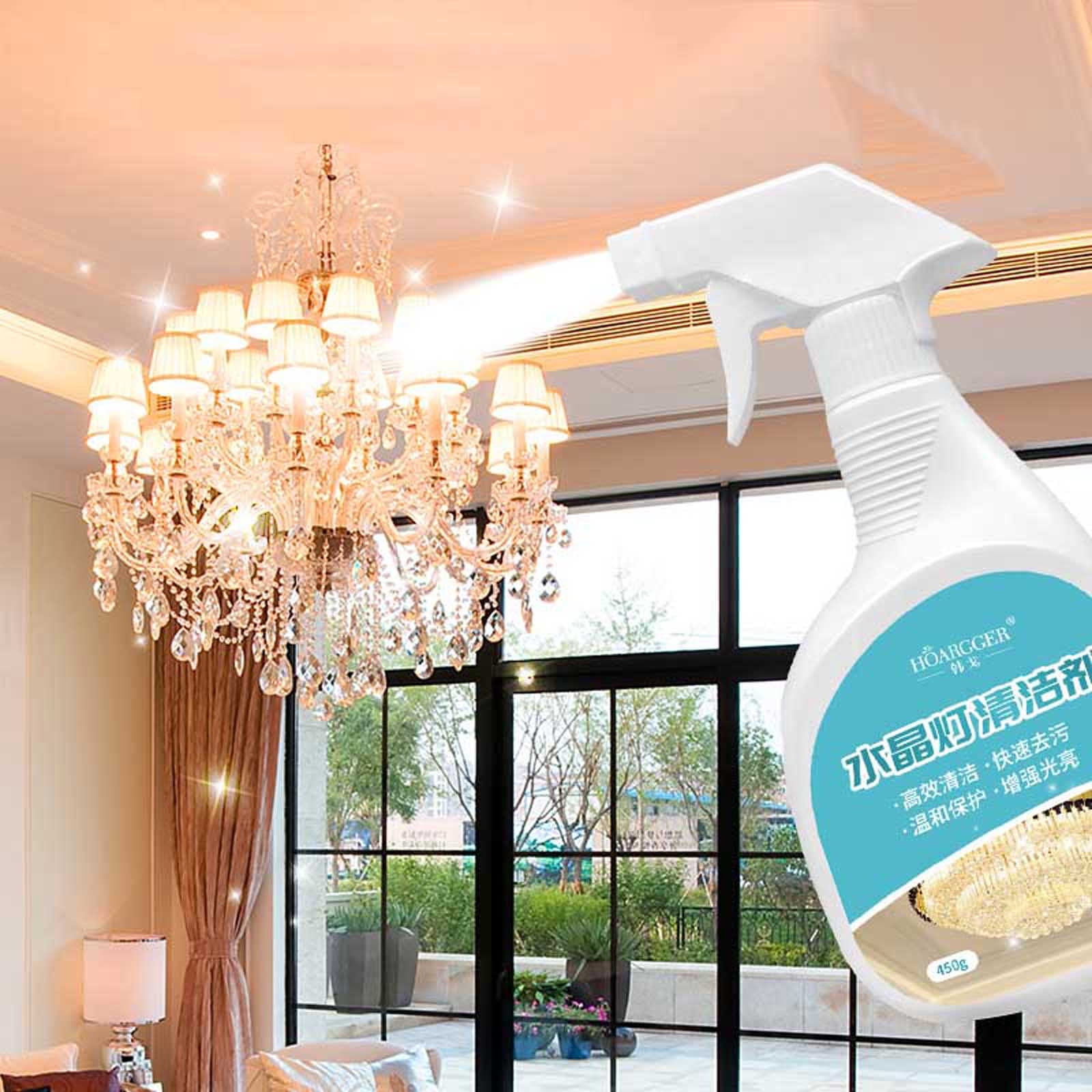 Openpig Chandelier Cleaner Drip Dry Spray, Crystal, Figurine, Fine Collectible and Glass Cleaner, Drip and Dry Recipe for Bright, Clean on Crystal and Glass