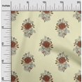 thumbnail image 1 of oneOone Cotton Poplin Fabric Leaves & Floral Block Printed Craft Fabric BTY 42 Inch Wide, 1 of 4