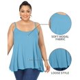 thumbnail image 3 of Débardeur Fluide pour Femme Camisole avec Spaghetti Réglable Casual Cami Débardeur, 3 of 7