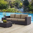 thumbnail image 1 of Modway Convene Outdoor Patio Furniture Sofa, Espresso, 1 of 5