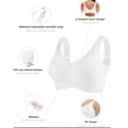 thumbnail image 5 of 3 Pack Women Plus Size Push-Up Bras No Underwire T-Shirt Bralettes Ribbed Full Coverage Sports Everyday Bras Multicolor, 38/85BCD, 5 of 5