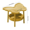 thumbnail image 3 of Birdeem Table Papillon, Table d'Appoint Portable avec Tablette de Rangement, Conception Multifonctionnelle à 2 Niveaux pour Salon, Chambre, Bureau, 3 of 9