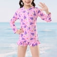 thumbnail image 4 of Pisexur Girls and Boys One Piece Rash Guard Swimsuit Kid Water Sport Short Swimsuit UPF 50+ Sun Protection Bathing Suits 1-16 Years, 4 of 4