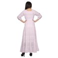 thumbnail image 3 of Moomaya Robe Longue Évasée Imprimée pour Femmes Manches 3/4 Col Rond Tenue Décontractée, 3 of 3