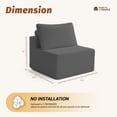 thumbnail image 2 of BIGSYY Siège Simple Confortable, Assise Confortable, Aucun Assemblage Requis, Gris, 2 of 5