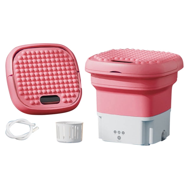 EDHITNR Foldable Mini Washing Machine 3.8L Portable Laundry Washer Cleaner for Clothes Underwear, Compact Travel Washer for Dorm RV Camping Kitchen, Blue