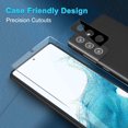 thumbnail image 4 of [3+3 Pack] Glass Screen Protector for Samsung Galaxy S22 with Camera Lens Protector, 3D Curved, 6.1 inch 9H Tempered Glass for Samsung Galaxy S22 5G Glass Screen Protector, 4 of 6