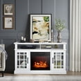 thumbnail image 2 of Gymax 48'' TV Stand Console Cabinet w/ Fireplace Entertainment Center For Living Room White, 2 of 10