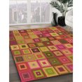 thumbnail image 3 of Ahgly Company Tapis d'Intérieur Ronds Transitionnels Rouges Lavables à la Machine, 7 Pieds Rond, 3 of 7