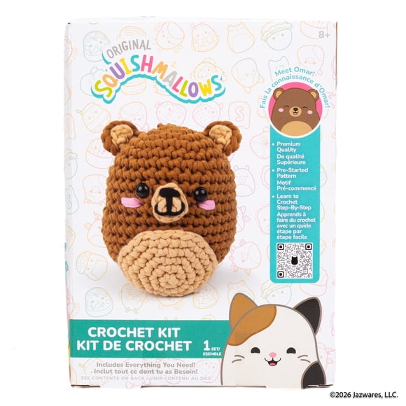 Original Squishmallows™ Omar the Bear Crochet Kit