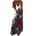 thumbnail image 5 of LVHAOGJOB Robe Femme Grande Taille Sans Manches à Bretelles Spaghetti Robe d'Été Tendance Longue Robe Soleil à Imprimé pour Dames Maxi, 5 of 5