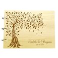 thumbnail image 1 of Wedding Tree Guest Book Personalized Wood Engraved Name And Date Photo Album Book For Gifts, 1 of 6
