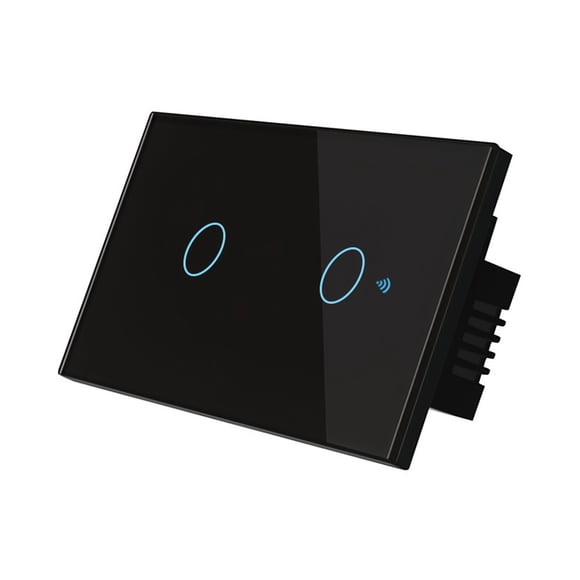 Wi-Fi Smart Light Switch Voice Control, Remote Control, RF433, Touch Control Compatible with Alexa Google Home Schedule, Timer, Countdown No Wiring or Hub Required