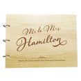 thumbnail image 1 of Mr. & Mrs. Wedding Guestbook Custom Rustic Wooden Engraved Advice Book Personalized Gift, 1 of 2