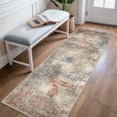 thumbnail image 3 of KUETH 2'x7' Area Rugs for Living Room, Non Slip Machine Washable Vintage Indoor Rug, Low Pile Print Rug for Bedroom Dining Room Home Office, 3 of 8
