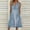 🔥 Blue, variant on Sentmoon Denim Dress for Women Fashion Sleeveless V Neck Long Summer Dress 2026 Solid Color Denim Regular Fit Vacation Dress for Lounge and Relax Blue XXL