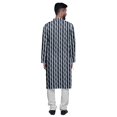 thumbnail image 3 of Atasi Button Down Asymmetric Printed Long Sleeve Rayon Kurta Pyjama Set, 3 of 4