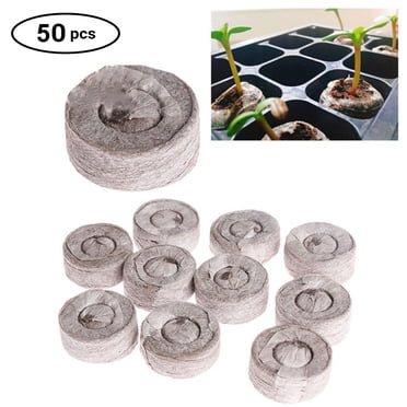 Wamans 50pcs Peat Pellets for Seedlings, Compressed Seed Starting Plugs Pallet Potting Soil Block, Seed Starter Pellets Soil Pods for Planting Flowers, Herbs and Vegetables Clearance Items