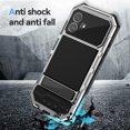 thumbnail image 2 of Dteck pour iPhone 16 Plus Étui avec Protecteur d'Écran Intégré, Étui Protecteur en Métal Robuste avec Support, Étui Robuste Antichoc de Qualité Militaire pour iPhone 16 Plus, Argent, 2 of 14