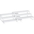 thumbnail image 1 of SONGMICS Display Risers, Set of 2 Engineered Wood Perfume Organizer Stand, 3-Tier Cupcake Stand Holder, Spice Rack, Shelf Risers for Figures, Dessert Shelves, Snow White and Cloud White, 1 of 6