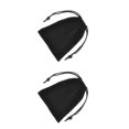 thumbnail image 2 of QualitChoice Jewellery Pouch Drawstring Bags Bracelet Packaging Goodies Mobile Phone Storage Holder Party Gifts Drawable Pouches Black 2Set, 2 of 6