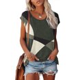 thumbnail image 2 of Blouses à Manches Courtes pour Femmes Mode Femmes Mode Manches Courtes Col Rond T-Shirt Imprimé Blouse Hauts Amples T-Shirts d'Été pour Femmes Hauts à Manches Courtes Femmes Blouse à Manches Courtes, 2 of 6