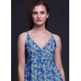 thumbnail image 4 of Bimba Floral Printed Adjustable Spaghetti Strap Long Maxi Dress Summer Beachwear-XX-Large, 4 of 6