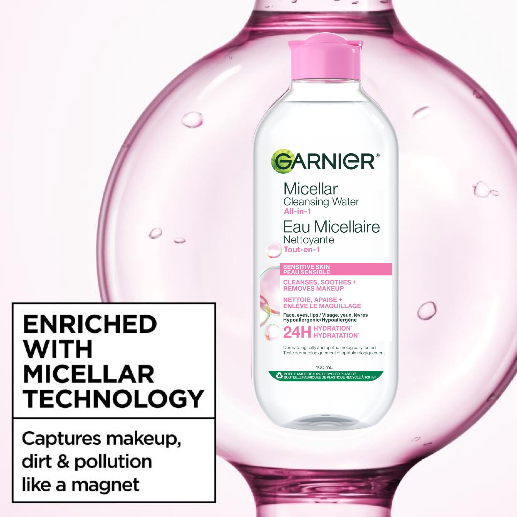Garnier Eau Micellaire Tout-en-1 Peaux Sensibles, 400 mL