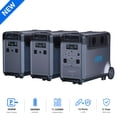 thumbnail image 1 of ABOK Ark3600 Solar Generator With Two Extra Battery Pack 3840B, Expandable to 11520Wh, Power Station for Home Backup Activity, 1 of 11