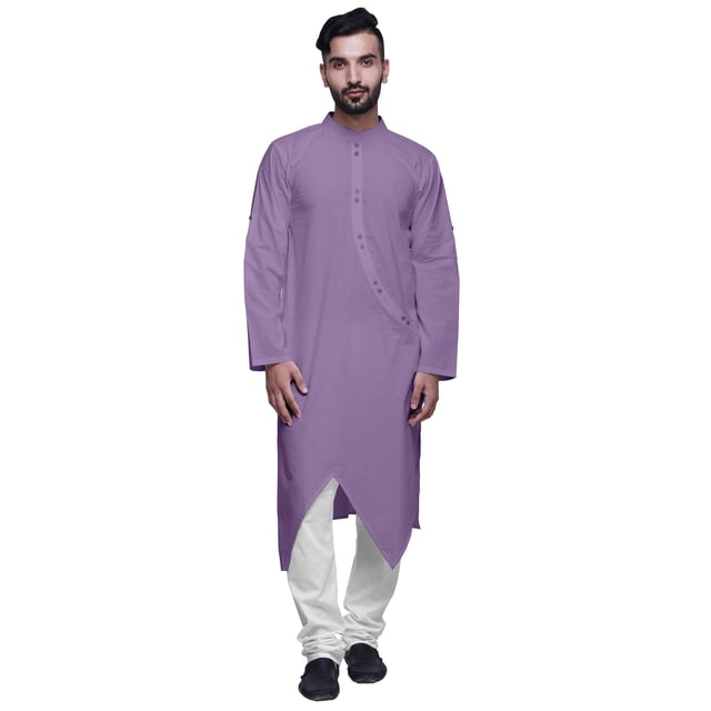 Atasi Cotton Long Kurta For Men Designer Clothing Button Down Solid Ethnic Kurtas