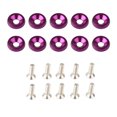 thumbnail image 1 of ruzhgo 10 Pieces/Set Car Modification Front Rear Bumper Washer Exterior Bolts M6 Screw Universal Automobile Black Purple, 1 of 6