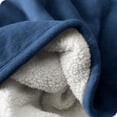 thumbnail image 4 of Bare Home Plush Sherpa Bed Blanket - Fluffy & Soft - Reversible - Lightweight - King, Dark Blue, 4 of 7