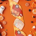 thumbnail image 4 of Halloween Theme Decoration Ribbon with Pumpkin Maple Leaf, Faux Linen Woven Ribbon for Holiday Party, DIY Gift Wrapping Bow Making Supplies, 4 of 8