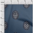 thumbnail image 2 of oneOone Velvet Blue Fabric Asian Block Face Craft Projects Decor Fabric Printed By The Yard 58 Inch Wide, 2 of 4