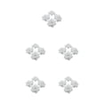 thumbnail image 2 of Decodeary 50pieces Low Maintenance Soft Texture Fabric For Albums And Decorations Realistic Appearance Fiber Wide Application White 4.5cm 5Set, 2 of 6
