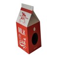 thumbnail image 2 of Maison pour Chat en Carton Forme de Boîte de Lait en Papier Ondulé Lit pour Chats Chatons, 2 of 8