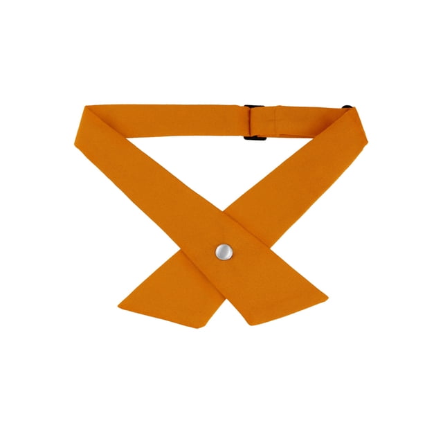 INSPIRE CHIC Nœud Papillon Unisexe d'Uniforme Scolaire Uni à Boutons Réglables à Croisillons Orange Taille Unique