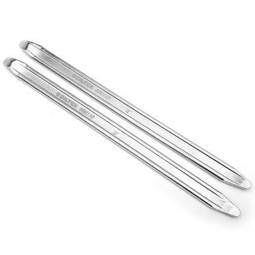 Biltek Fer à Pneu Droit et Incurvé de 12 Pouces - Outil de Changement de Pneu - Acier Forgé Ultra Durable Traité à la Chaleur - Ensemble de 2