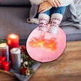 thumbnail image 4 of Pink Compressible Usb Electric Foot Warmer Plush Heating Pad For Indoor Use Winter Comfort Cold Feet Relief Portable Design Pink, 4 of 5