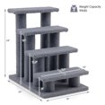 thumbnail image 2 of Gymax 24'' 4-Step Pet Stairs Carpeted Ladder Ramp 8 Scratching Post Cat Tree Climber, 2 of 10