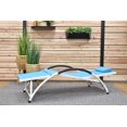 thumbnail image 2 of Vivere Aluminum Dockside Sun Lounger with Pillow - Turquoise, 2 of 3
