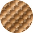 thumbnail image 1 of Ahgly Company Machine Washable Indoor Square Transitional Orange Area Rugs, 3' Square, 1 of 7