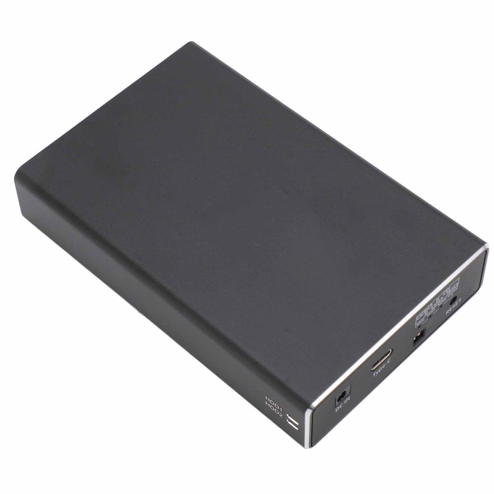 HDD Enclosure, 4  Modes USB3.1 Dual Bay External Hard Drive Enclosure Support UASP  for 2.5 Inch  I/II/III HDD SSD