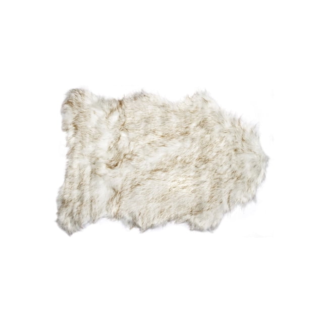 H-Luxe 2'X3' Gordon Faux Sheepskin Rug