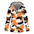 thumbnail image 1 of Penkiiy Women's Lightweight Printed Waterproof Long Softshell Tactical Jacket Fleece Lined Windbreaker 4XL Multicolor, 1 of 3
