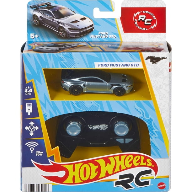 ミニカー Hot Wheels RC Ford Mustang GTD Hot Wheels RC 1:64 Scale Ford Mustang GTD, Battery-Powered Remote