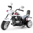 thumbnail image 1 of Gymax 6V Electric Kids Motorcycle 3-Wheel Ride On Toy w/ Adjustable Headlight White, 1 of 10