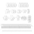 thumbnail image 2 of veasfak 32Pcs Sublimation Blank Ears MDF Board White Ears Heat Transfer Ears ear hook + jump, 2 of 9